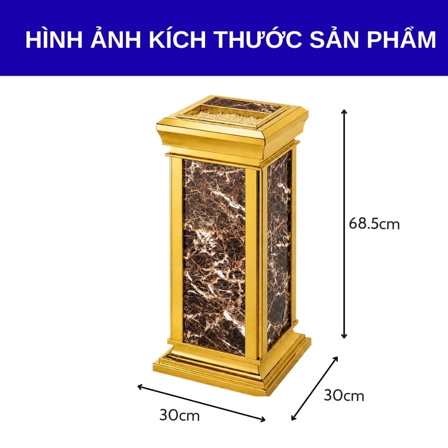 Kích thước thùng rác đá trang trí tiền sảnh
