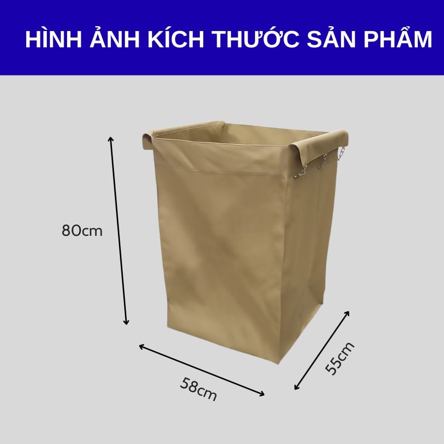 Kích thước túi vải bạt chống thấm cho xe giặt ủi