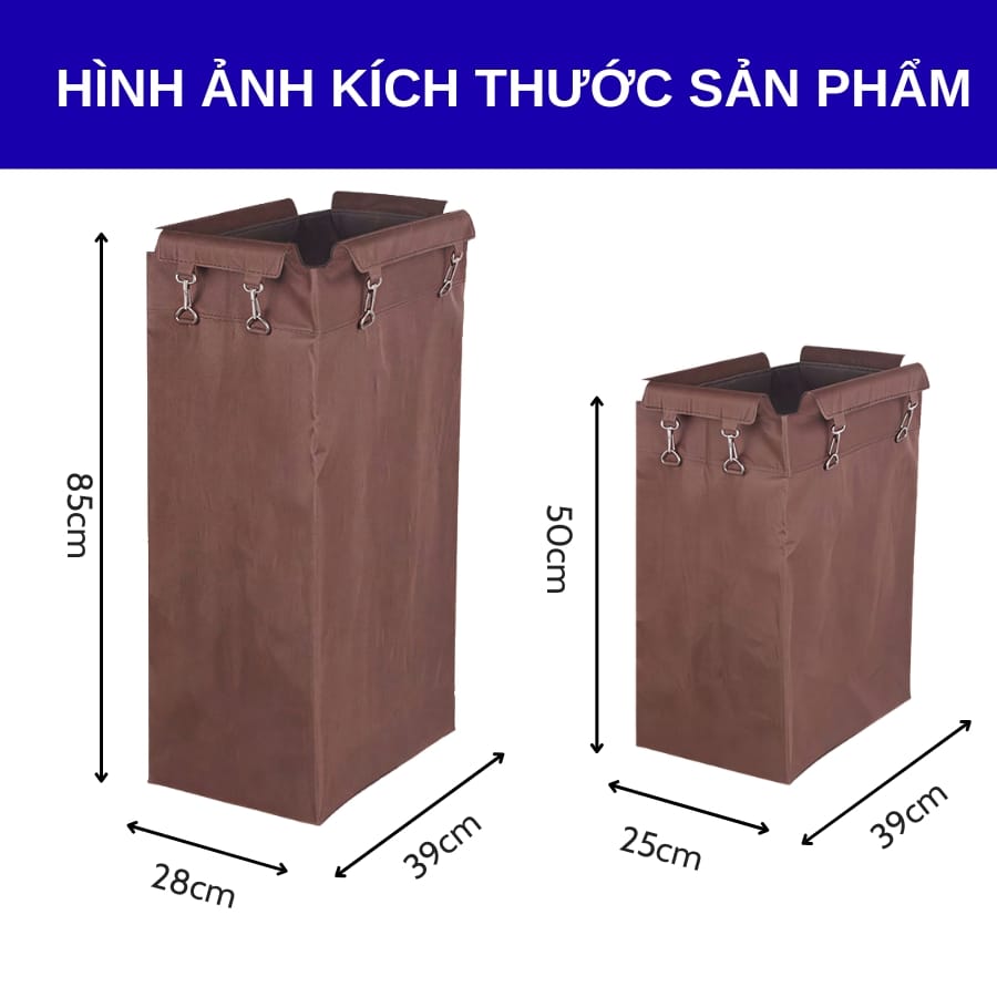 Kích thước túi vải của xe dọn phòng
