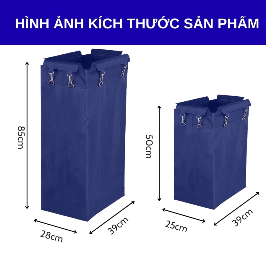 Kích thước túi vải của xe dọn phòng