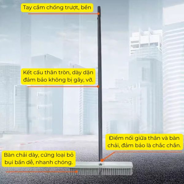 Đặc điểm cấu tạo bàn chải cọ sàn cán dài
