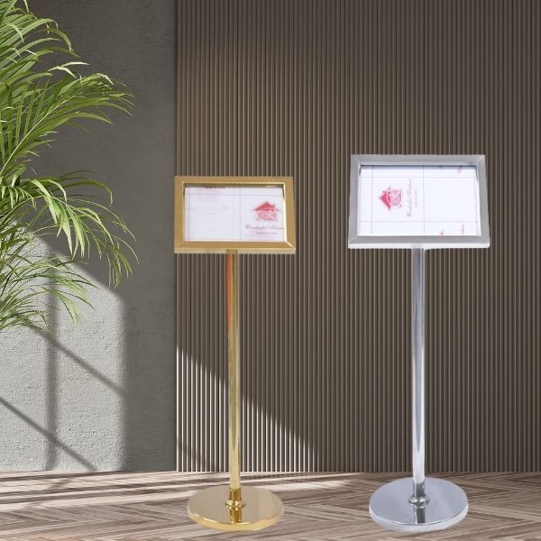 Bảng menu A4, A3 - bảng thông tin bằng inox