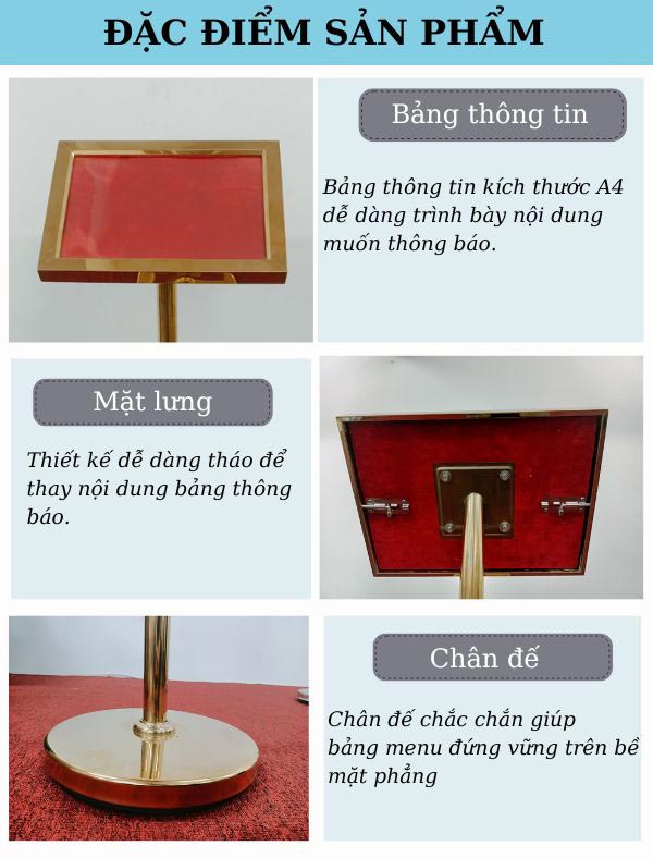 Đặc điểm các bộ phận cấu thành bảng menu thông tin