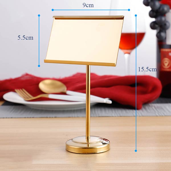 Kích thước bảng menu đặt bàn 6 inch