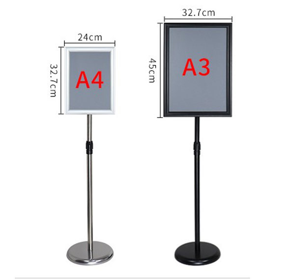 Kích thước mặt bảng thông tin theo tiêu chuẩn A3, A4