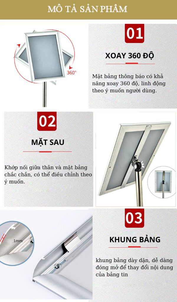 Cụ thể các bộ phận cấu tạo bảng menu nâng hạ