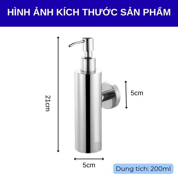 Chi tiết kích thước và dung tích bình đựng dung dịch