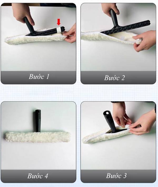 Cách lắp bông lau vào cán nhựa