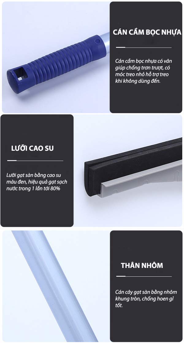 Tham khảo đặc điểm các bộ phận của cây gạt nước cho sàn