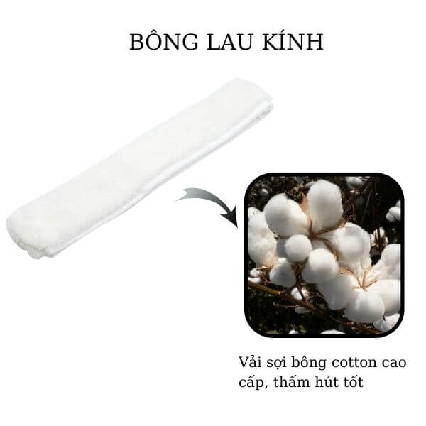 Bông lau sản xuất từ sợi vải cotton bông êm ái, thấm hút