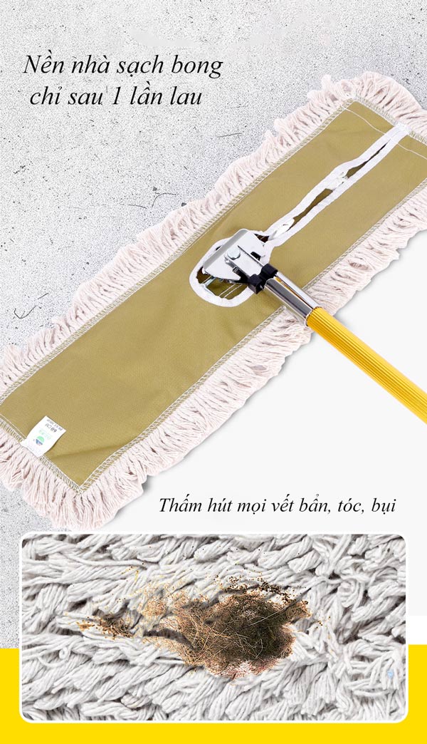 Bông lau sản xuất từ sợi bông cotton nên thấm hút tốt