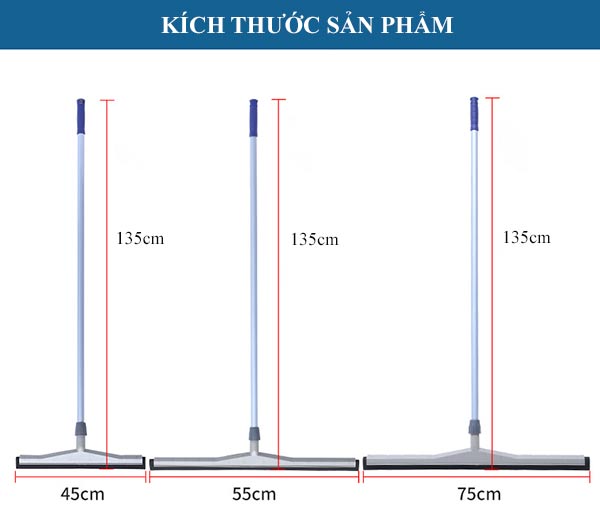 Hình ảnh kích thước bộ gạt sàn ướt bằng nhựa
