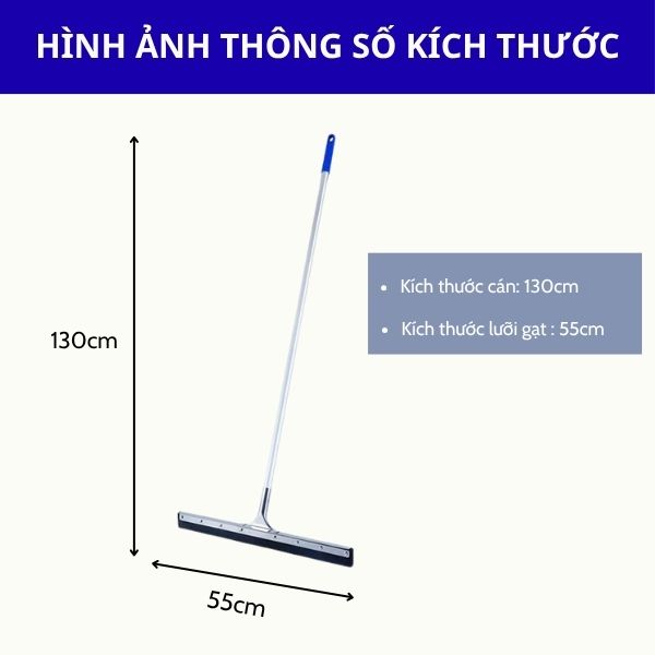 Kích thước bộ gạt sàn lưỡi cao su thẳng