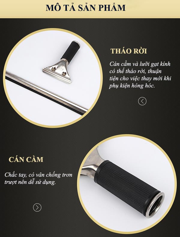 Đặc điểm của cây gạt kính bằng inox