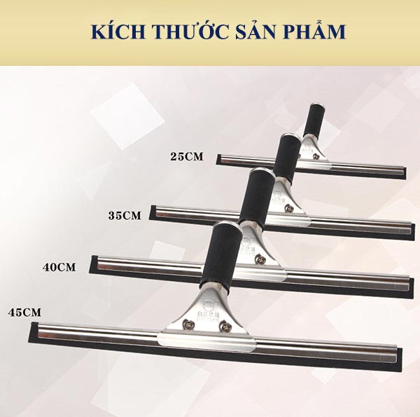 Kích thước bộ cây gạt kính inox