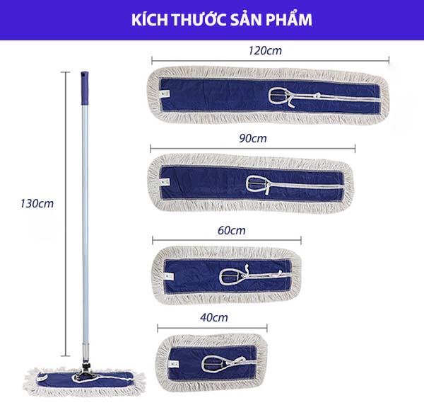 Tham khảo kích thước cây lau sàn nhà ướt công nghiệp
