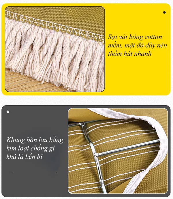 Chi tiết từng bộ phận nhỏ của cây lau sàn nhà