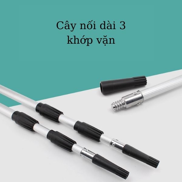 Cây nối dài lau kính loại 3 khớp vặn
