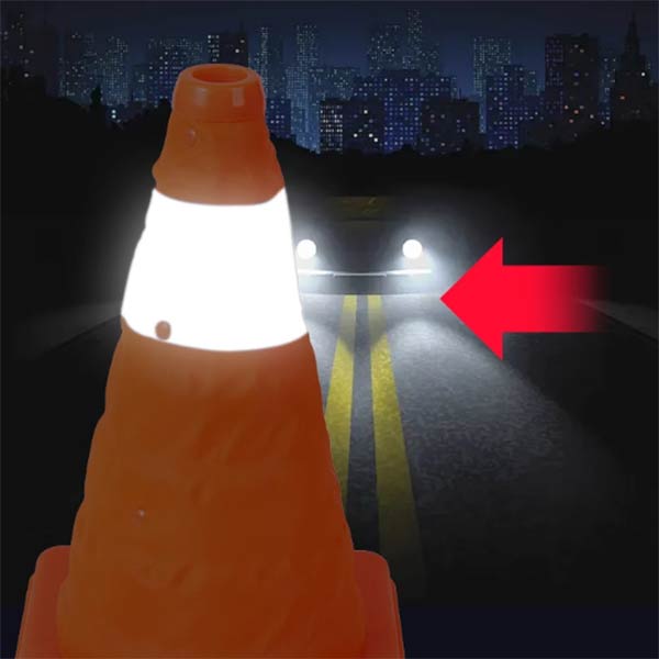 Phản quang tốt khi trời tối của cọc tiêu