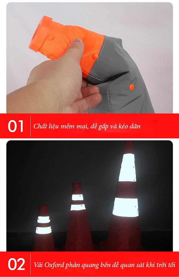 Chi tiết đặc điểm thiết kế cọc tiêu gấp gọn