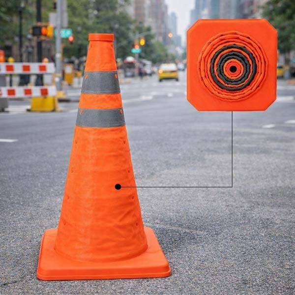 Mẫu cọc tiêu phản quang loại gấp gọn cao 70cm