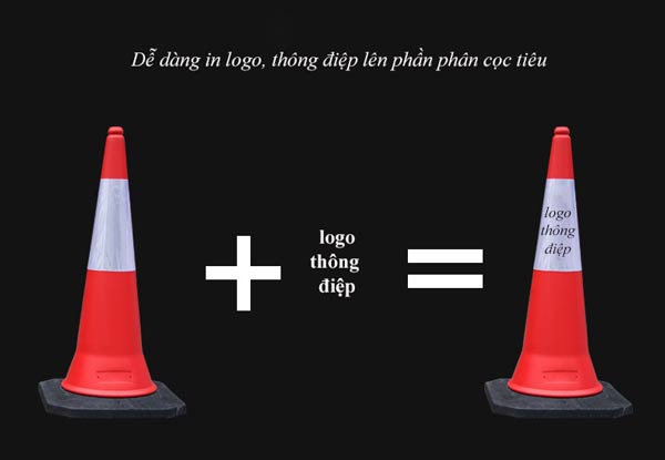 Paloca hỗ trợ in logo lên thân cọc tiêu