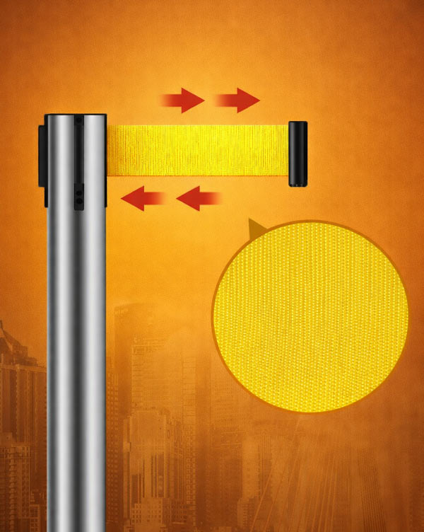 Dây kéo căng tông màu vàng sáng