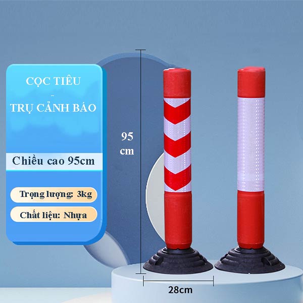 Tham khảo kích trước cột phân làn bằng nhựa dẻo