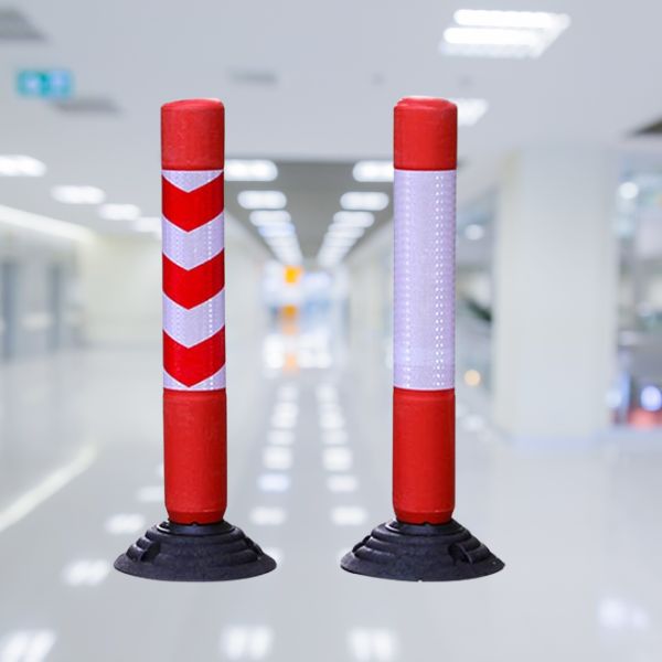 Cột phân làn bằng nhựa dẻo có phản quang