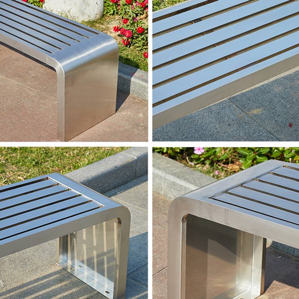 Các chi tiết của ghế công viên inox