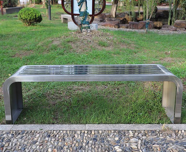 Ghế công viên không tựa nên lắp đặt tiết kiệm diện tích