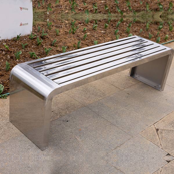 Ghế băng dài inox dùng cho không gian ngoài trời