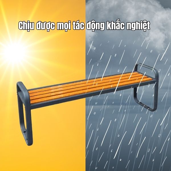 Sản xuất từ chất liệu tốt, ghế công viên chịu được mưa nắng