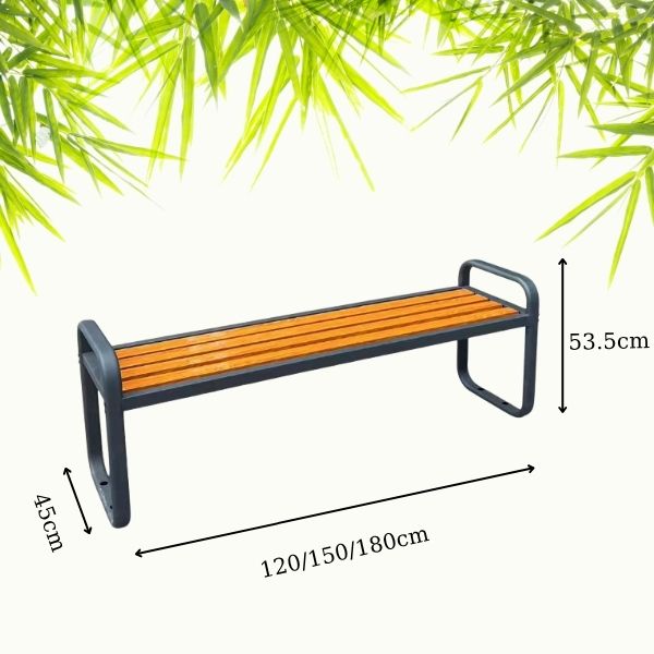 Có đủ 3 kích thước ghế công viên 120cm, 150cm, 180cm để bạn lựa chọn