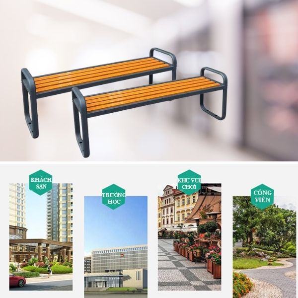 Mẫu ghế băng công viên phù hợp với nhiều không gian