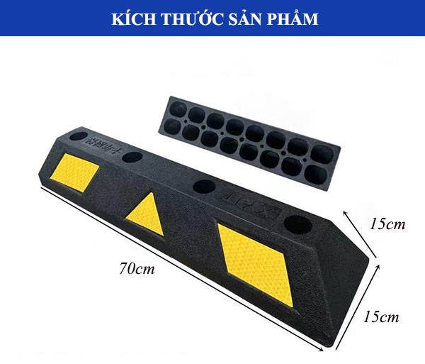 Tham khảo kích thước thanh chặn bánh xe cao su