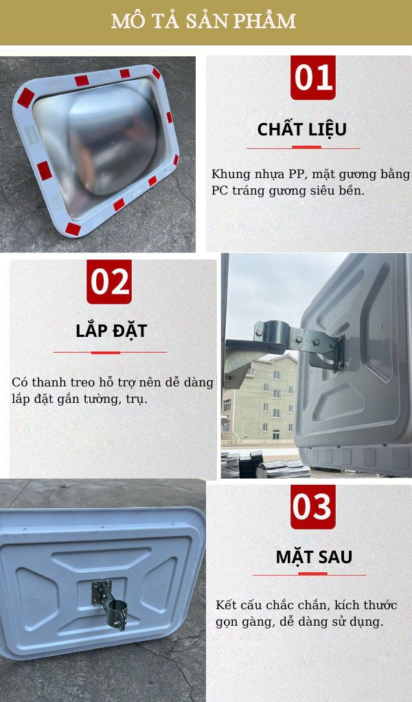 Đặc điểm từng bộ phận cấu thành gương cầu lồi