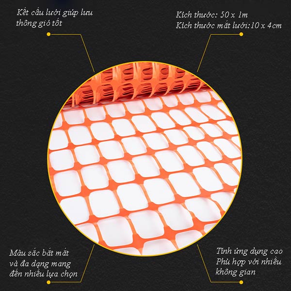 Đặc điểm thiết kế lưới nhựa làm hàng rào