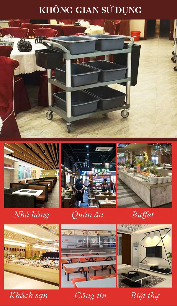 Nhờ các khay nhựa đa năng, việc thu dọn bàn tiệc dễ dàng hơn