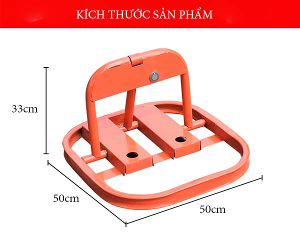 Chi tiết khóa chữ O đậu xe màu cam