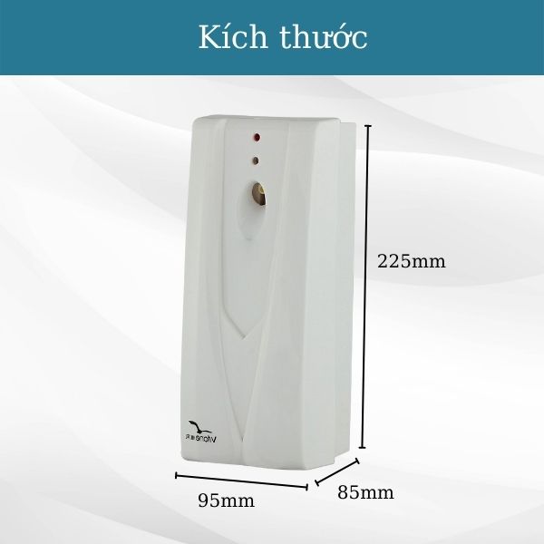 Chi tiết kích thước máy xịt thơm phòng tự động