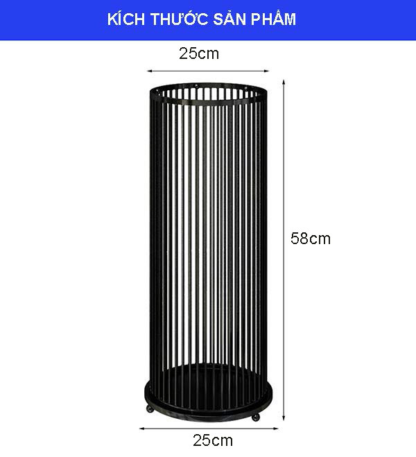 Kích thước sọt cắm ô dù