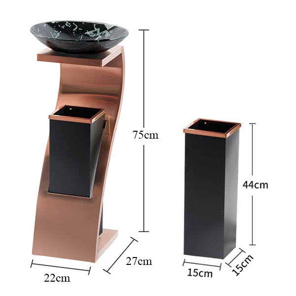 Thông số kích thước và màu sắc thùng rác chữ Z