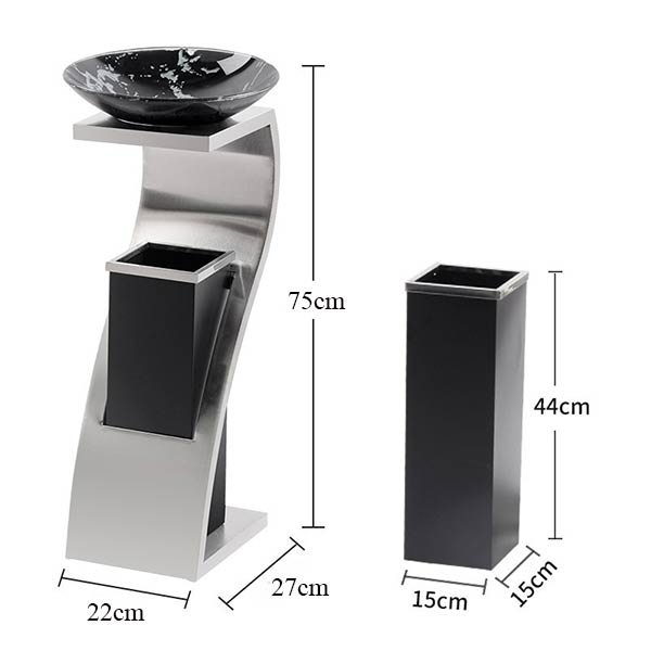 Thông số kích thước và màu sắc thùng rác chữ Z