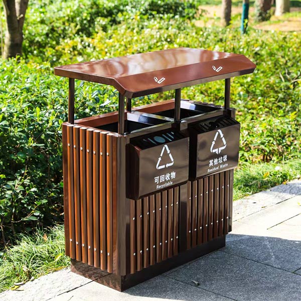 Liên hệ để đặt mua thùng rác đôi bằng thép sơn tĩnh điện