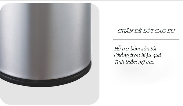 Cấu tạo chi tiết các bộ phận của thùng rác inox đạp chân