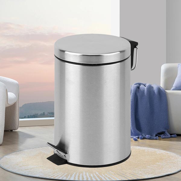 Mẫu thùng rác 5L bằng inox kiểu dáng đạp chân