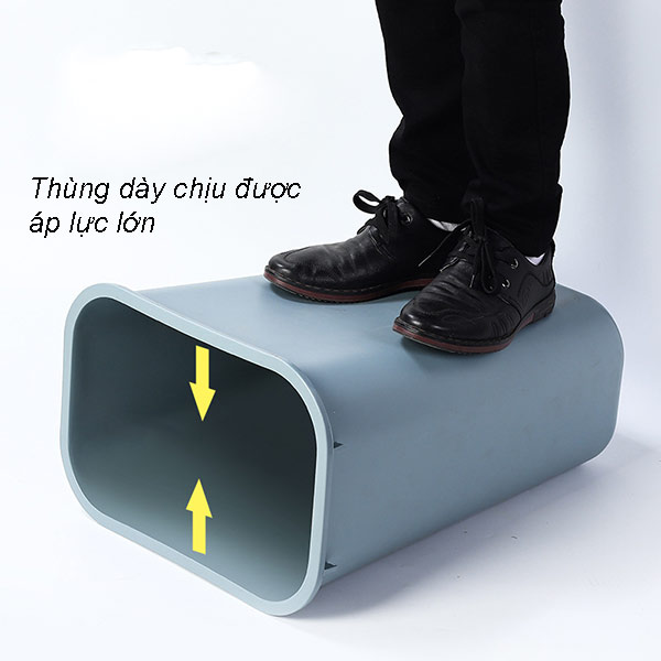 Thùng rác loại tốt, hạn chế cong vênh, chịu lực tốt