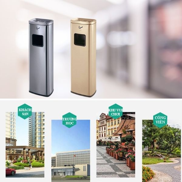 Cây gạt tàn sử dụng nơi công cộng cho phép hút thuốc