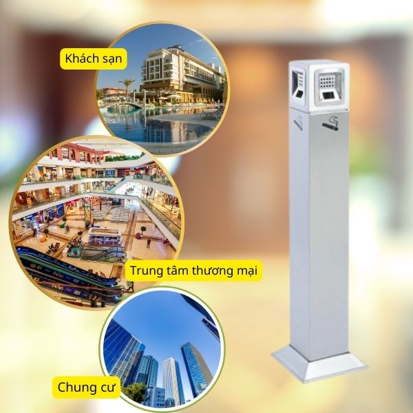 Trụ gạt tàn sử dụng trong những không gian công cộng